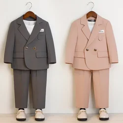 Teen Boys Formal Suits Black Gentleman Piano Performance Costume for Children 2 To 14 Y Kids Graduation Ceremony Outfits Tuxedo