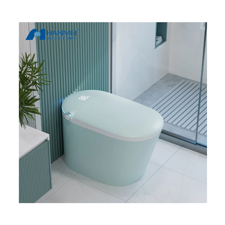

Умный унитаз HANMEI Blue WC напольный, с автоматическим сифонным смывом и функцией пены, керамический