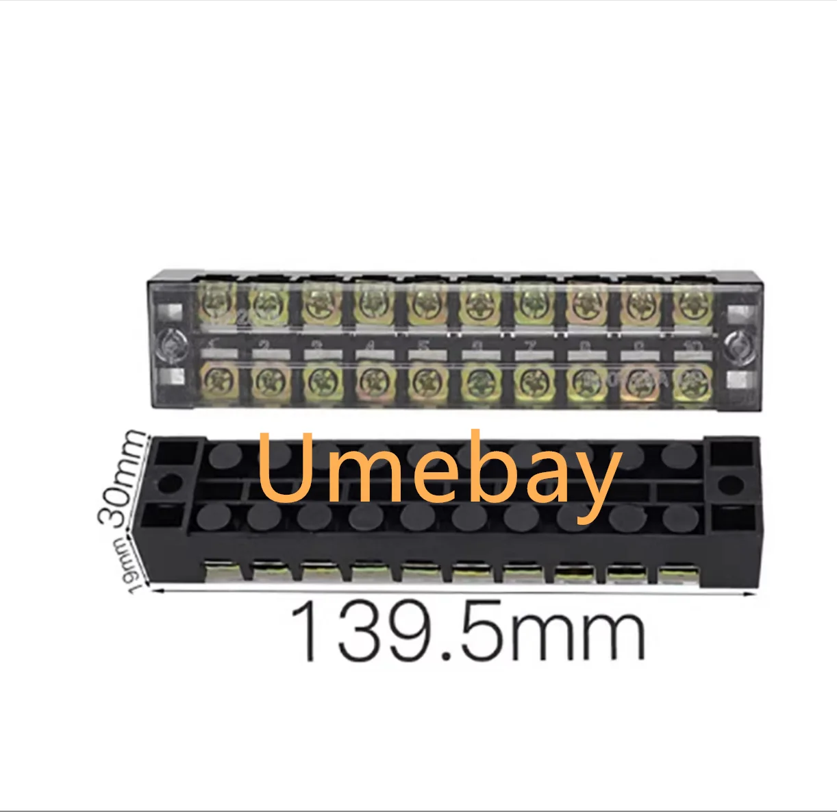 10 pieces,   Integrated circuit, 10 bit TB series, terminal block, terminal post, TB-2510  25A