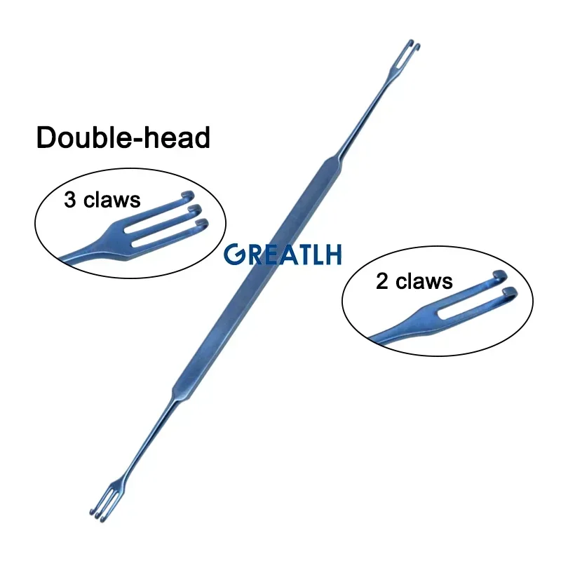 GREATLH Eyelid Bag Retractor Ophthalmology Pulling Hooks Surgery Double Eyelid Ophthalmic Surgical Instrument