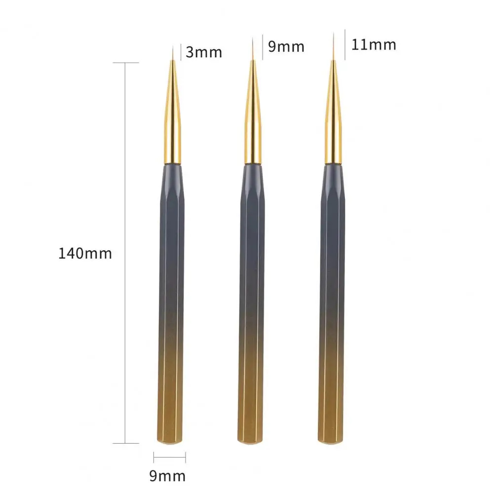 Beautiful Non-slip Flexible Bristle Fine Tip Nail Painting Brush Dotting Liner Brush Nail Phototherapy Pen Nail Design