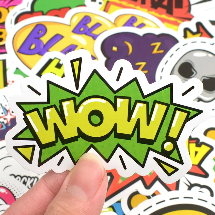 50 قطعة ملصق كلاسيكي على طراز البوب ملصقات جمالية عتيقة لأجهزة الكمبيوتر المحمول خوذة الدراجة سكرابوكينغ ملصقات السيارات والشارات