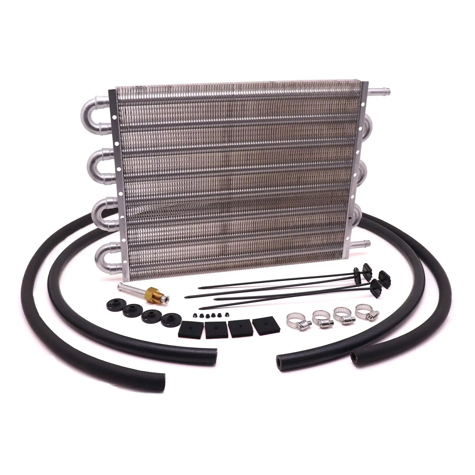 

TRANSPEED 8 Passoil CoolerPRO с 2 шлангами 8 RowsHeavyDutyUniversal Высококачественный алюминиевый монтажный комплект радиатора трансмиссии двигателя