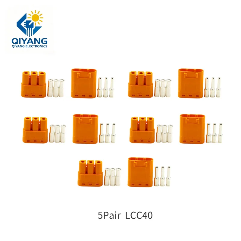5/10 Pair AMASS LCC40-M/F LCC40PB LCC40PW Silver-Plated Copper Locking Connector Battery Plug for Lithium Model Aircraft Connect