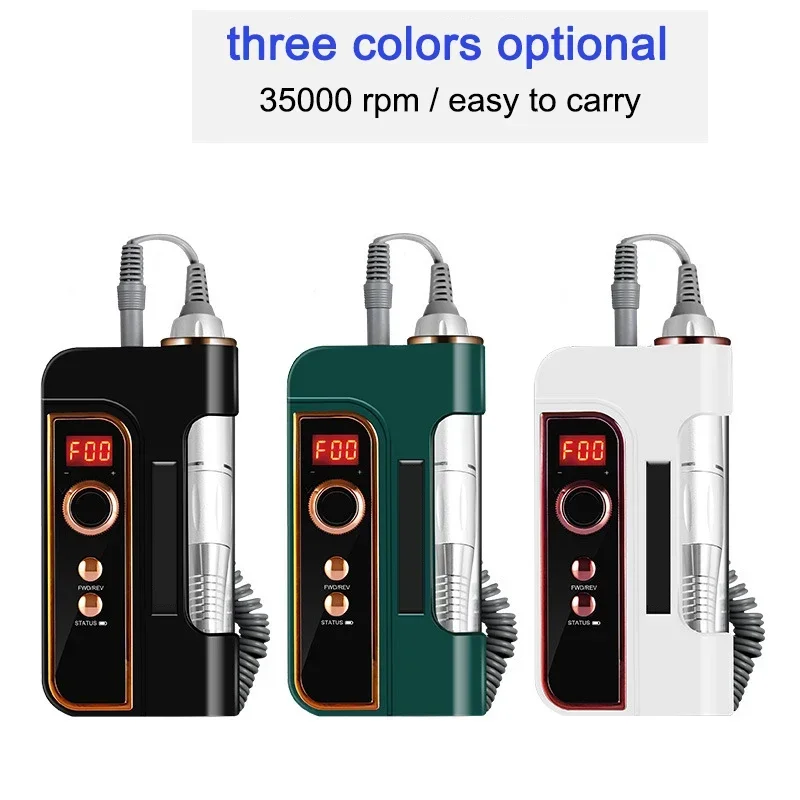 

100V-240V New Cordless Mini Electric Nail Polisher Small Written Test Brushless Nail Remover