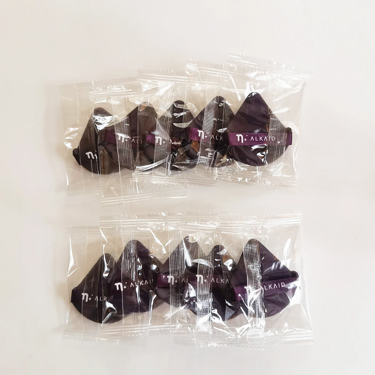 10 pçs almofada de ar pó puff poliuretano dupla face dupla efeito molhado e seco dupla utilização fundação pó seco puff maquiagem esponja