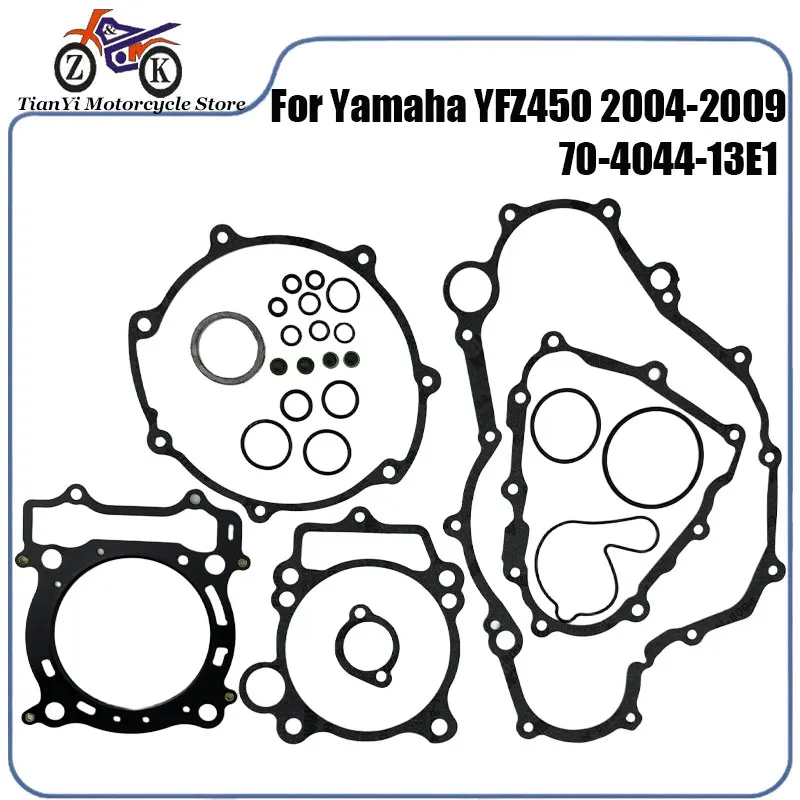 

Motorcycle ATV Engine Gasket Kit For Yamaha YFZ450 2004-2009 2012-2013 4T 449cc Engine Cylinder Top End Gasket Set Replacement
