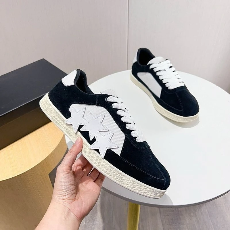 2025 أحذية رياضية رجالية من جلد الغزال خمر ستار منخفضة أعلى تنوعا مقاومة للاهتراء تنفس مريحة أحذية رياضية غير رسمية #4