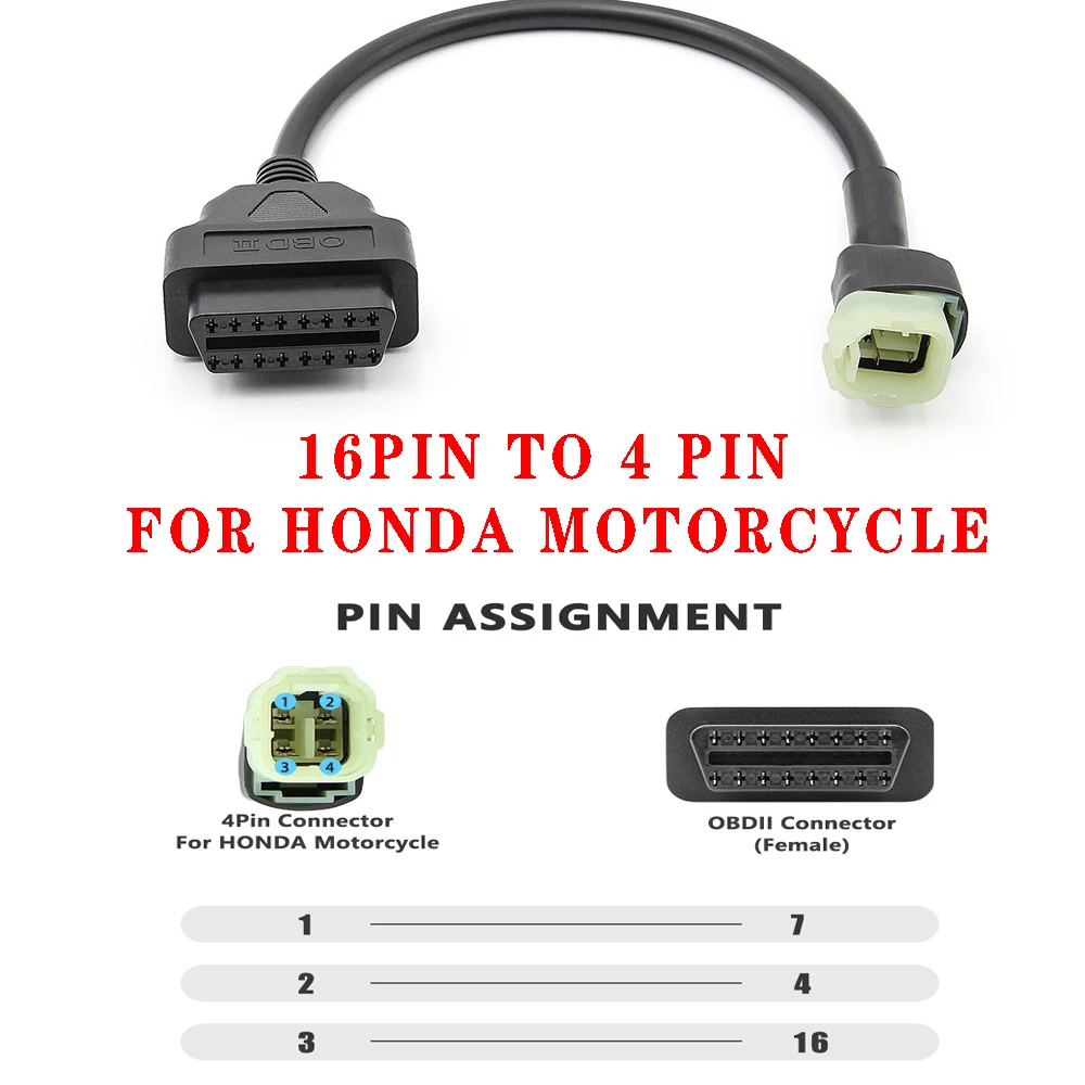 

OBD 16 контактов на 4 контакта для мотоцикла Honda 4 контакта для Honda Line 16 контактов на 4 контакта для Honda