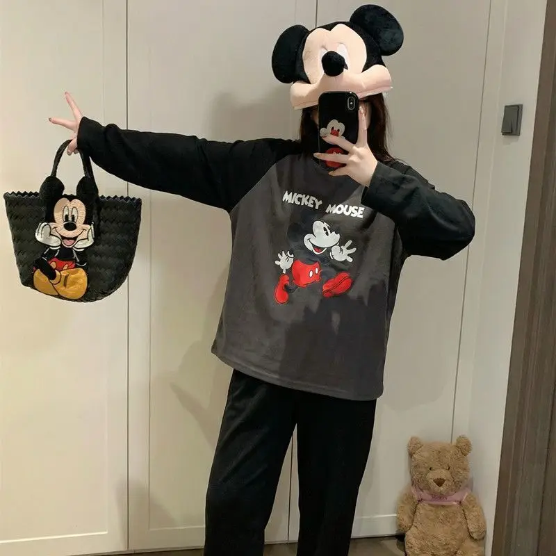 

Комплект из 2 предметов: пижама с принтом, темно-синяя, с круглым вырезом, из мягкой комфортной ткани, в стиле Y2K, модная, удобная домашняя одежда для сна