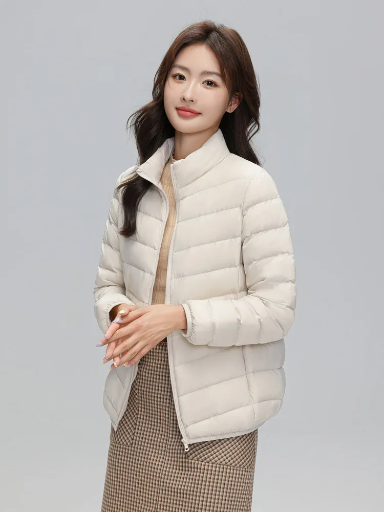 Piumino in piumino d'anatra bianca al 90% da donna invernale leggero trapuntato cappotti caldi giacca a vento casual capispalla oversize all'aperto