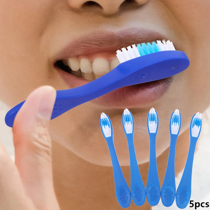 5pcs Mini Toothbrush Small Spoon Toothbrush Prison Portable Finger Toothbrush Prevent Self Harm For Prison Rehabilitation Center