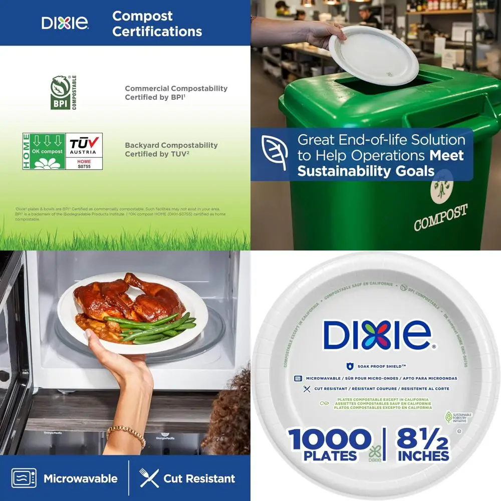 

Бумажные тарелки белого цвета средней плотности, 8,5 дюймов, 1000 штук (125 тарелок в упаковке, 8 упаковок в коробке)