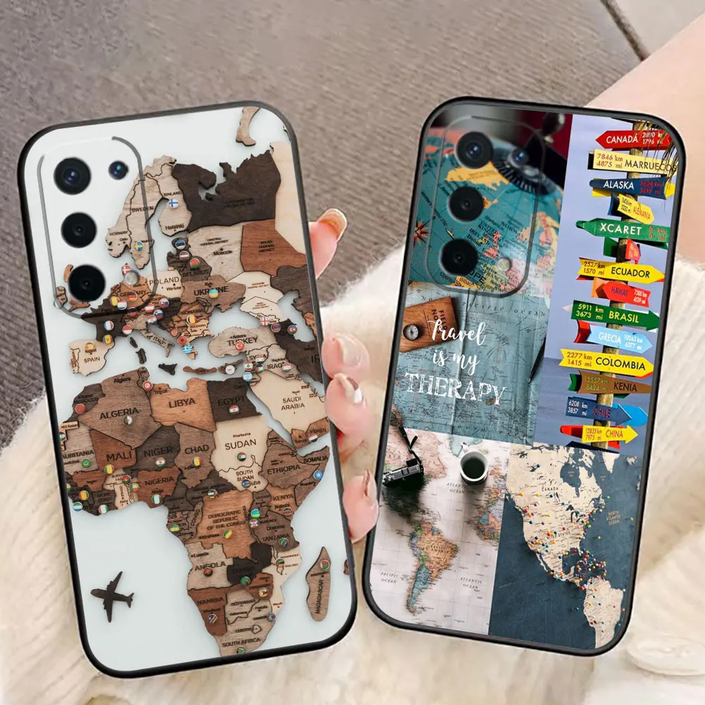 

World Travel Airplan Plane Phone Case For OPPO A15 A16 A17 A38 A54 A52 A53 A55 A57 A58 A60 A73 A74 A76 A78 A92 A93 A94 A98 Case