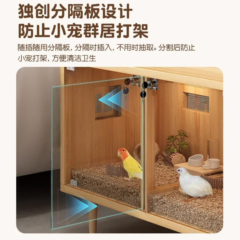 Two hamsters share a cage, the hamster cage is easy to clean, anti-gnawing and landscaping, and the hamster golden bear is a spe