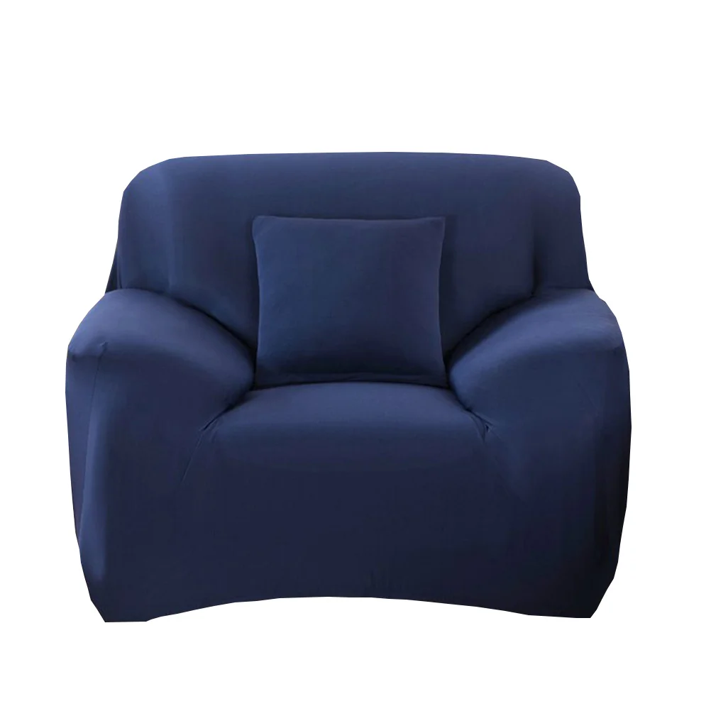 

One Seat Sofa Cover Slipcover Set with High Elasticity Anti-Slip Fit 0.65kg Thick Wear-Resistant Protection for Sofa in Navy