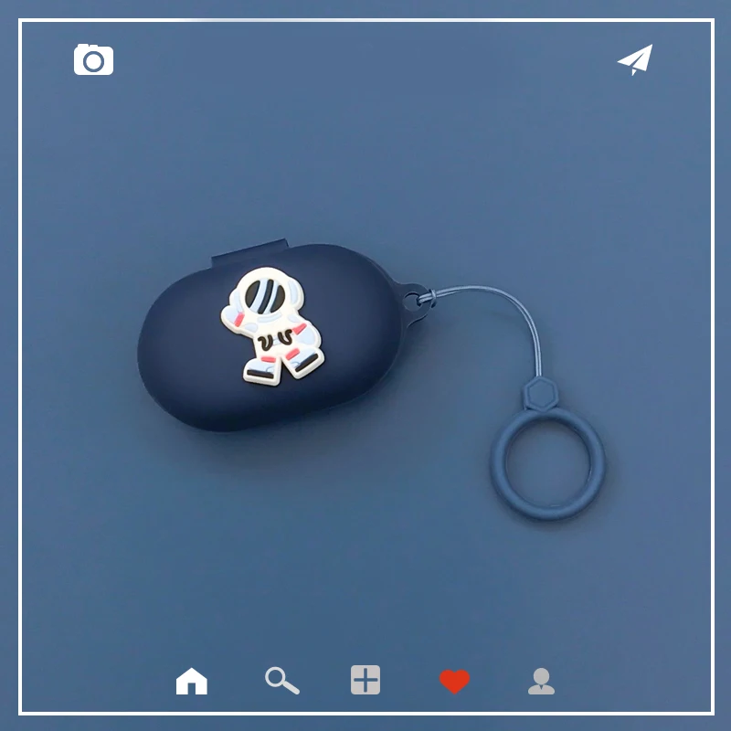 สำหรับ Realme Buds Q2S/Buds Q2/Buds Air 2 Neo การ์ตูนนักบินอวกาศหูฟังซิลิโคนกับจี้กล่องอุปกรณ์เสริม