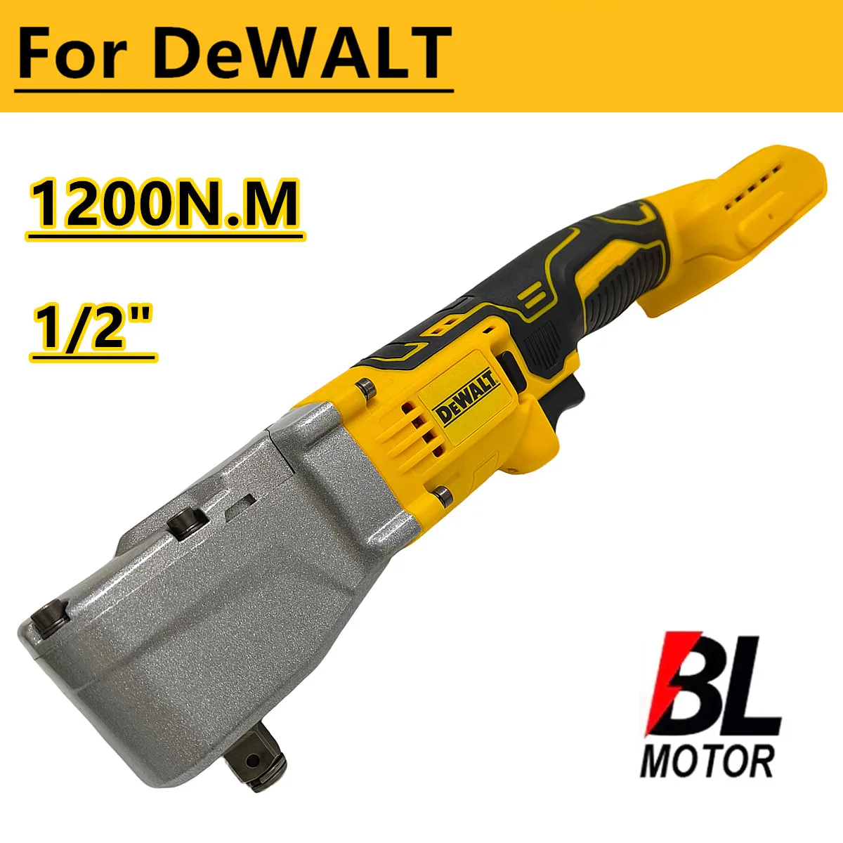

For DeWALT 20V Battery Brushless Impact Ratchet Wrench 1200N.M 1/2 Inch Cordless Driver Screw Nut 2 Gear Electric Power Tools