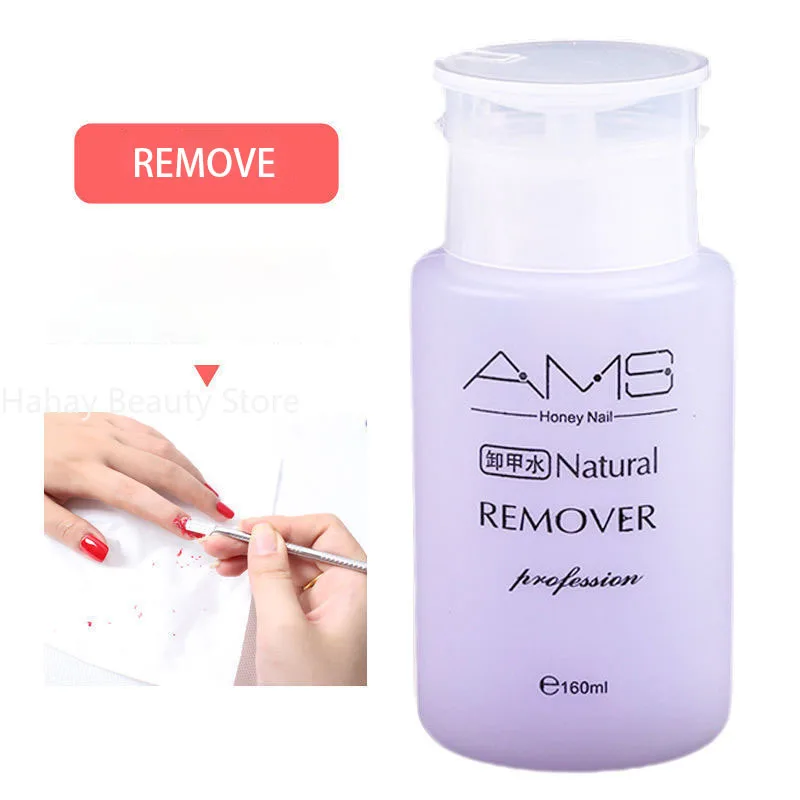 Cleanser Plus Líquido para Remover Gel UV Polonês, Nail Art Polish, Garrafa Limpa de Acetona, Ferramenta Removeora, 160ml