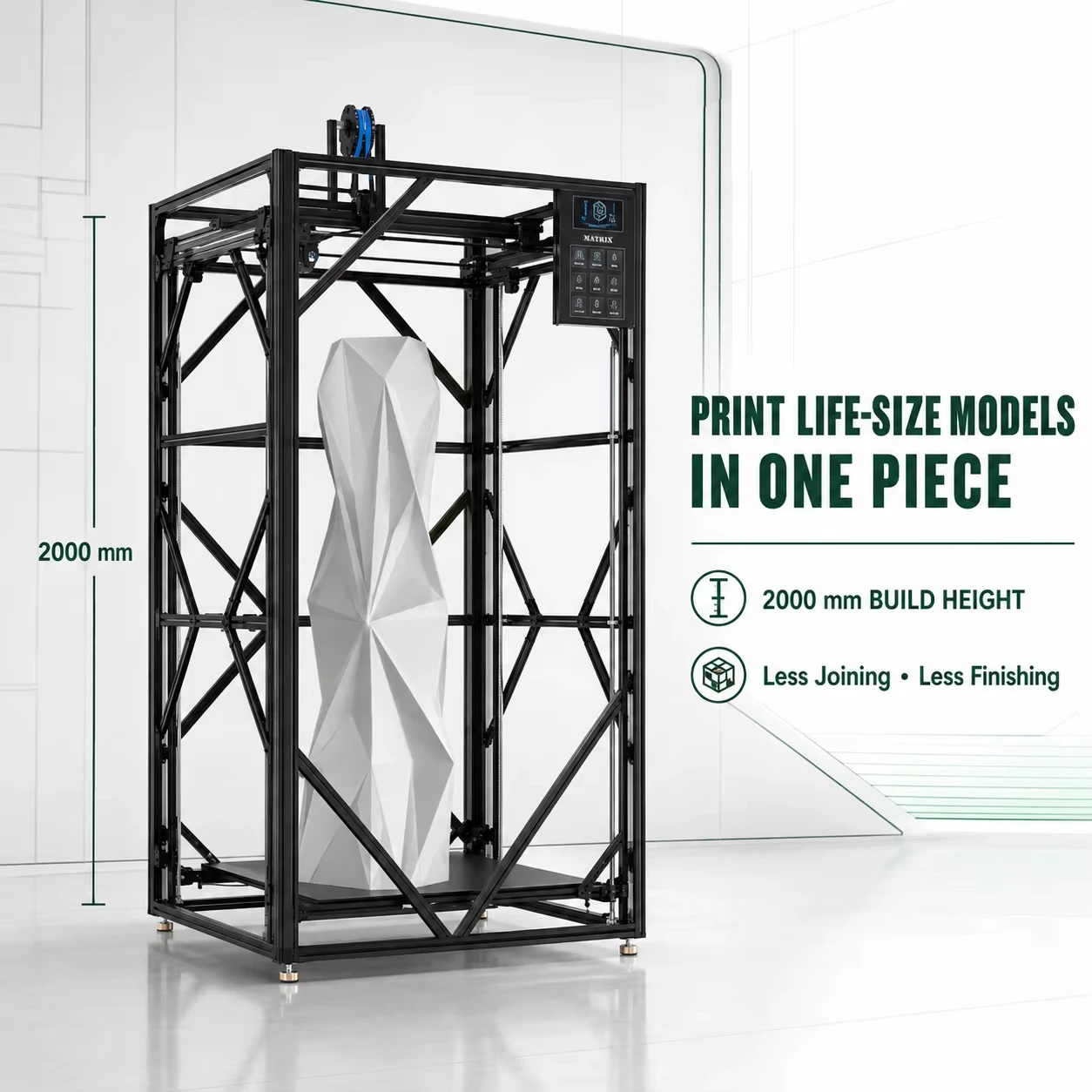 1000×1000×2000mm 5.Large Format 3D Printer for Furniture Prototypes Chairs Lamps and Interior Design Models