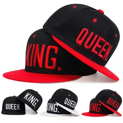 2PCS Unisex King Queen Embroidery Hip-Hop Hats Outdoor Adjustable Casual Baseball Caps Sunscreen Hat