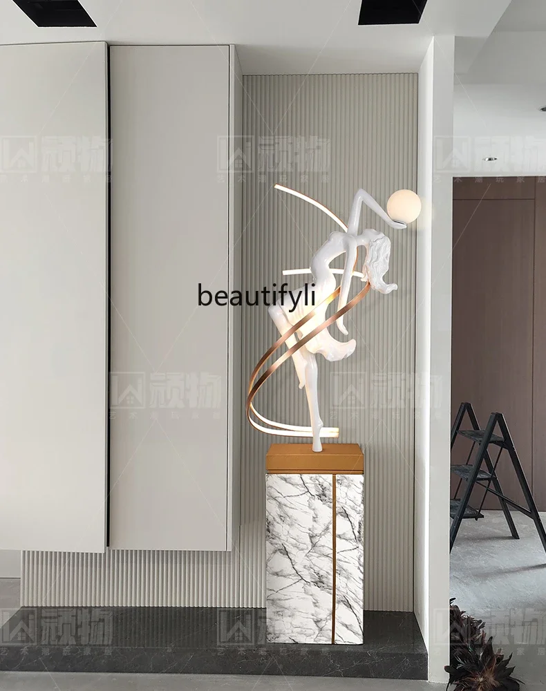 

Dance Goddess Floor Lamp Designer Sales Office Decoration Sculpture Art Personality Large Ornaments