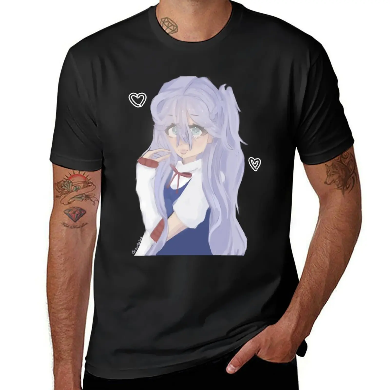 Camiseta de anime kawaii masculina, camiseta de manga, secagem rápida, roupas estéticas, camisetas pretas lisas, presente engraçado para meninas