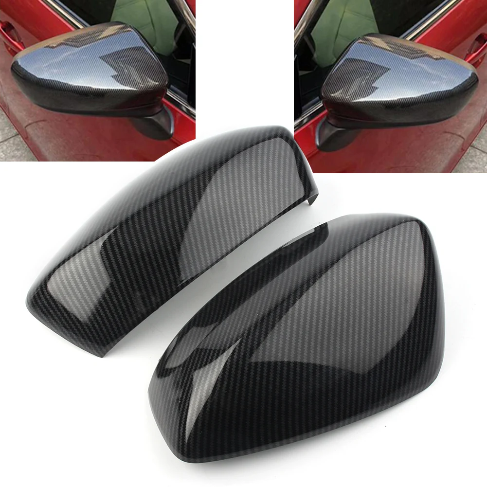 

2pcs ABS Plastic Car Rear View Rearview Side Mirror Cover Trim For Mozda 3 Axela 2014 2015 2016