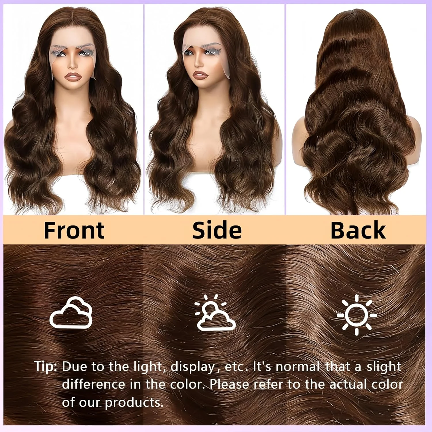 الشوكولاته البني 13x6 HD الدانتيل الجبهة خصلات الشعر المستعار الإنسان للنساء البرازيلي الجسم موجة 13x4 الدانتيل الباروكات الأمامية قبل قطعها # 4 ملون