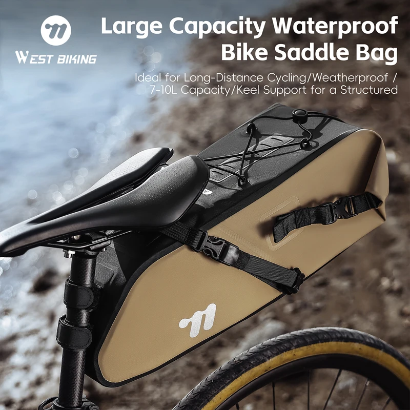 

WEST BIKING Expedition Series Waterproof Bike Rack Bag 18-28L Adjustable Capacity Quick Release Pannier Bag Bicycle Accessories