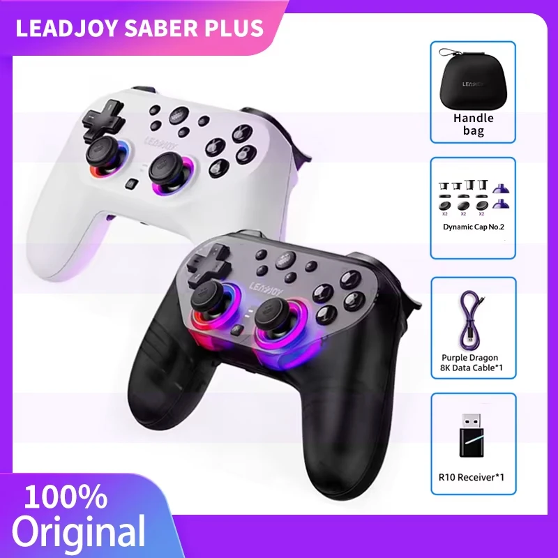 LEADJOY Saber Plus Wireless Gaming Controller TMR Joystick 1000Hz Polling Rate Dual Trigger Modes Gamepad
