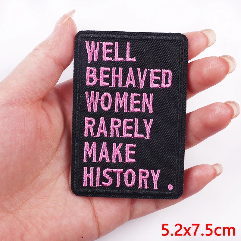 Cartoon Letters Patch Positive Text Embroidered Patches For Clothes Jackets Iron On Patches For Clothing Sew Embroidery Applique