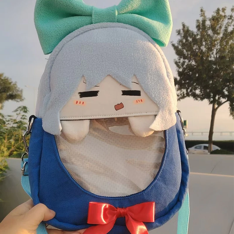 Game Cirno Touhou Project Cute Cartoon Plush Itabag Crossbody Bag Cosplay Messenger Bag Shoulder Bag Student