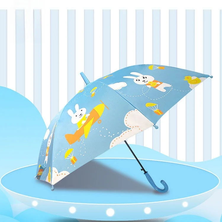 

Автоматический зонт с длинной ручкой, мультяшный, от солнца и дождя, для детей, милый 3D-дизайн, для девочек, женщин, мужчин, студентов, на лето