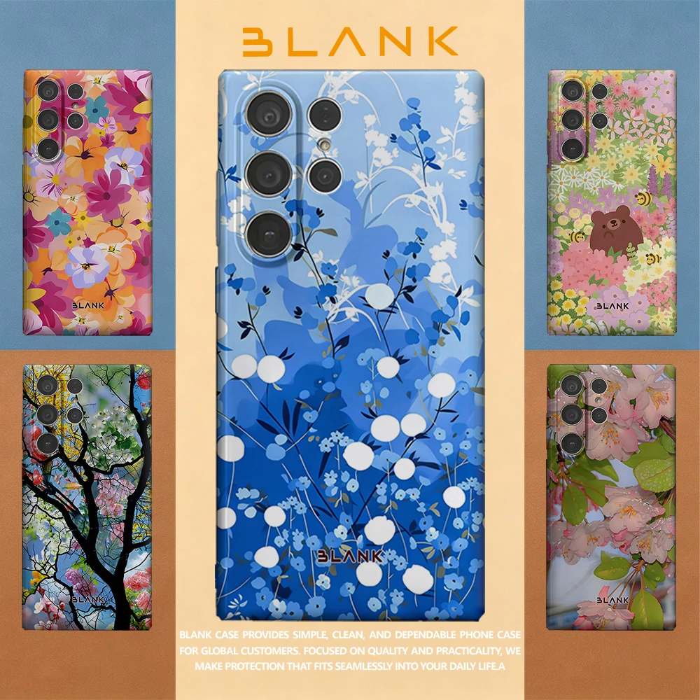 Bloom Shadow For Samsung Galaxy S26 S25 S24 A56 A36 Phone Case Protection Cover for Women Girl Blank