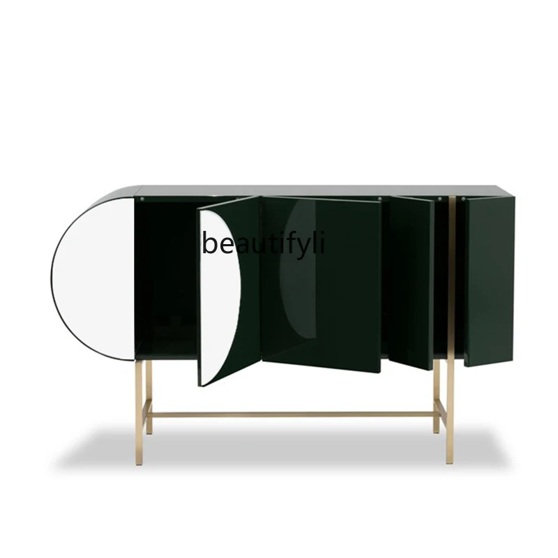 

Italian Home Entrance Simple Villa Sideboard Cabinet High-End Paint Curio Cabinet Light Luxury Designer Side Cabinet furniture