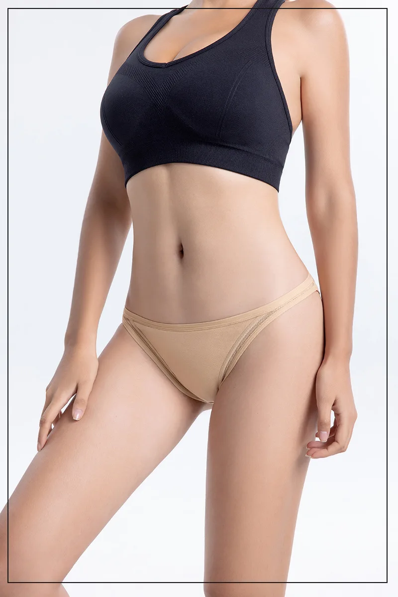 3 Teile/satz Frauen Baumwolle Höschen Weibliche Mesh Unterhose Einfarbig Bikini-Slip Unterwäsche Damen Sexy Panty Mädchen Dessous – Detail 14