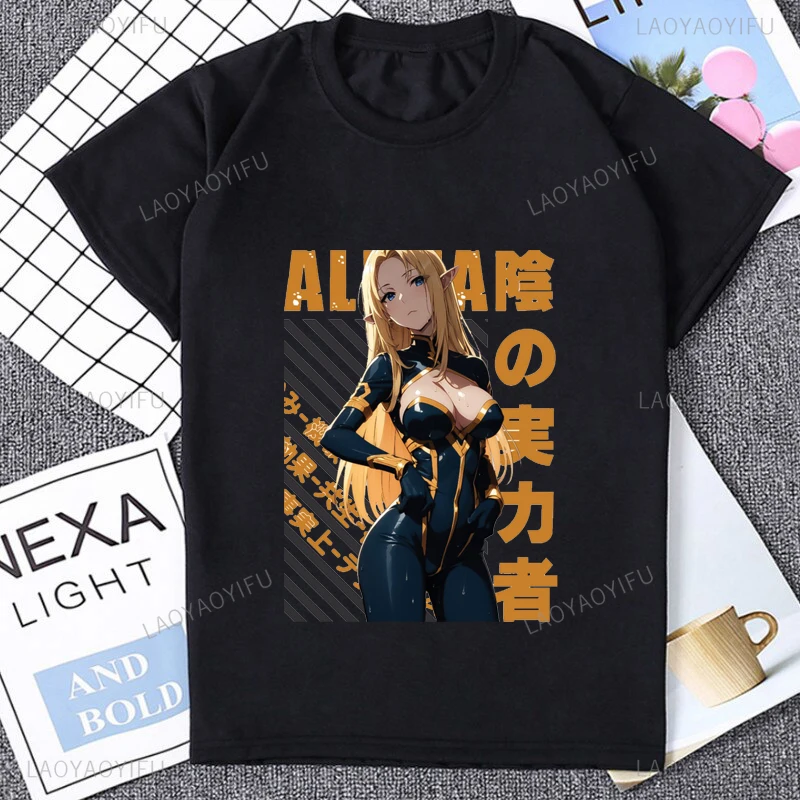 The Eminence in Shadow Printed Kawaii Waifu Otaku Cotton T-shirt Japan Anime Man T Shirt Fashion Streetwear Hip Hop Male Tshirt