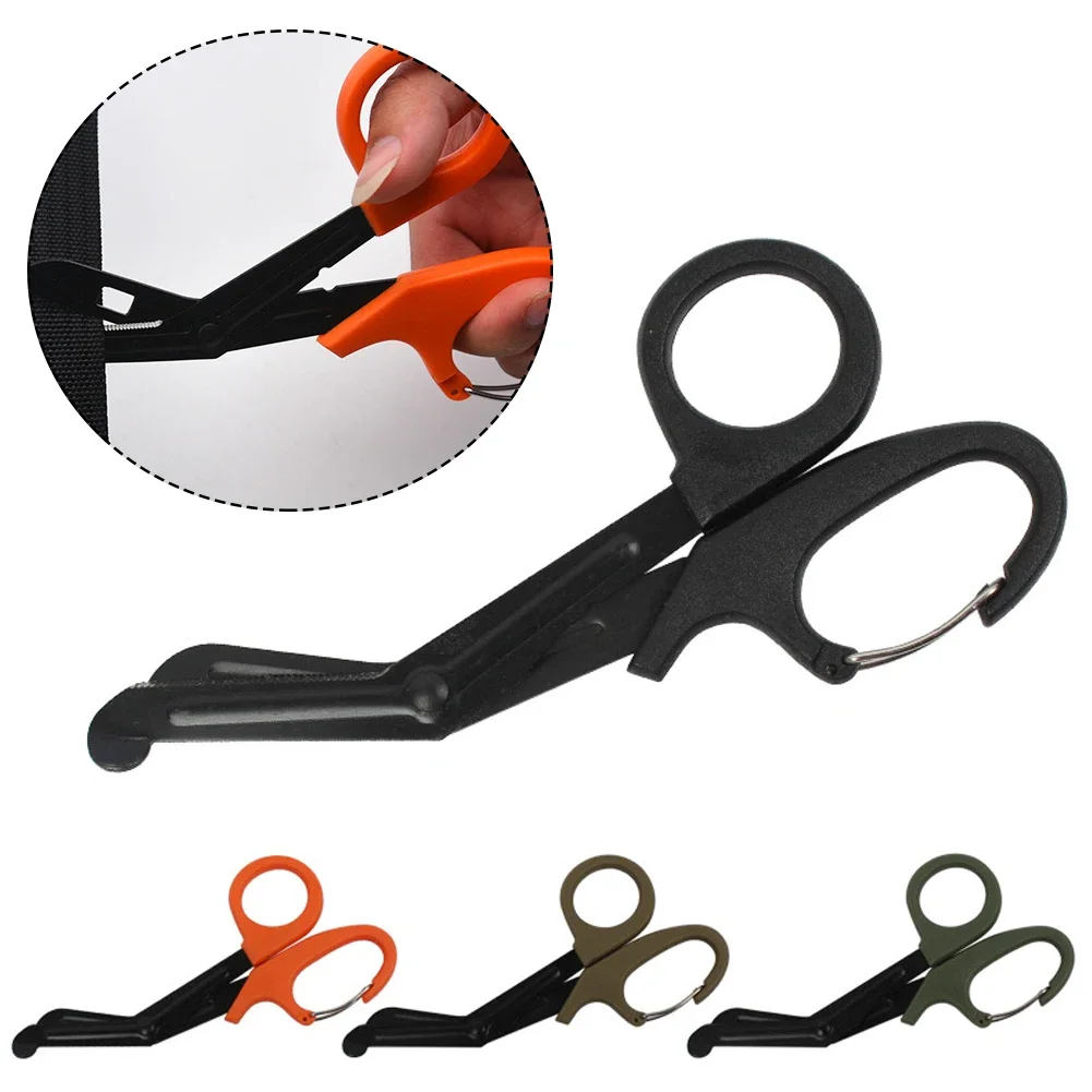 Emergency Medical Scissors Trauma Shears with Carabiner 19cm Bandage Shears With Bandage Scissors