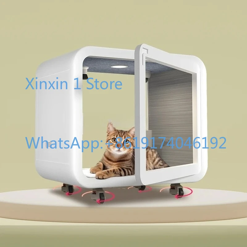 Small Portable Pet Soundproof Shed, Mini Dog and Cat Cage Shed, Soundproof Aluminum Shell Shell