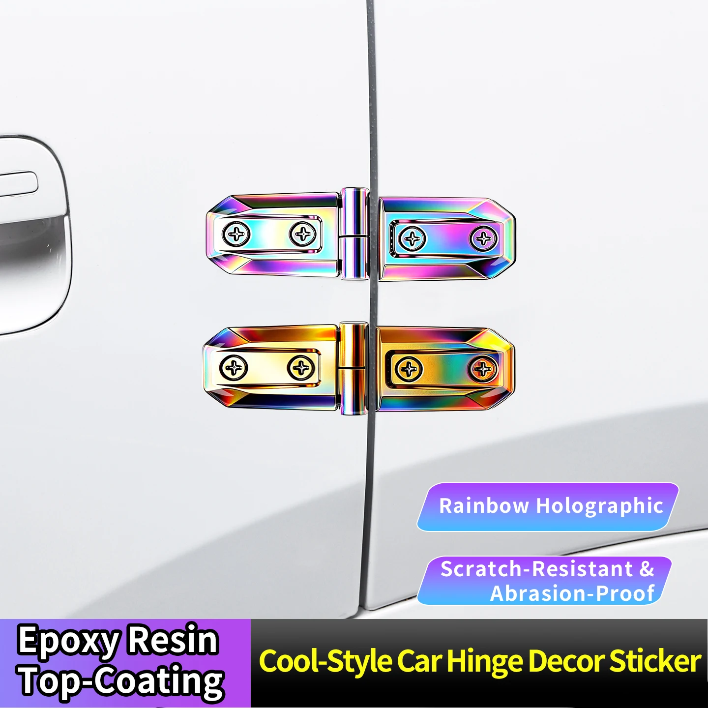 `Simulation Car Door Hinge Sticker Universal Removable Vinyl Decal Waterproof Auto Exterior Modification Car Accessory`