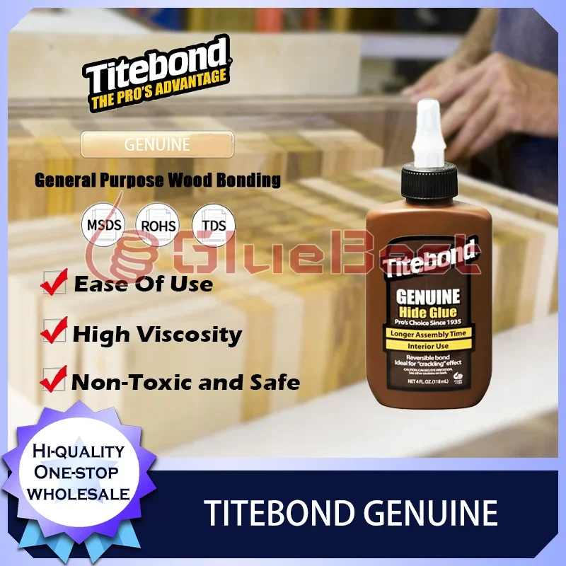 Titebond Genuine Hide High Performance Curing Agent Slow-Drying for Removable Fingerboard Bonds Original Product