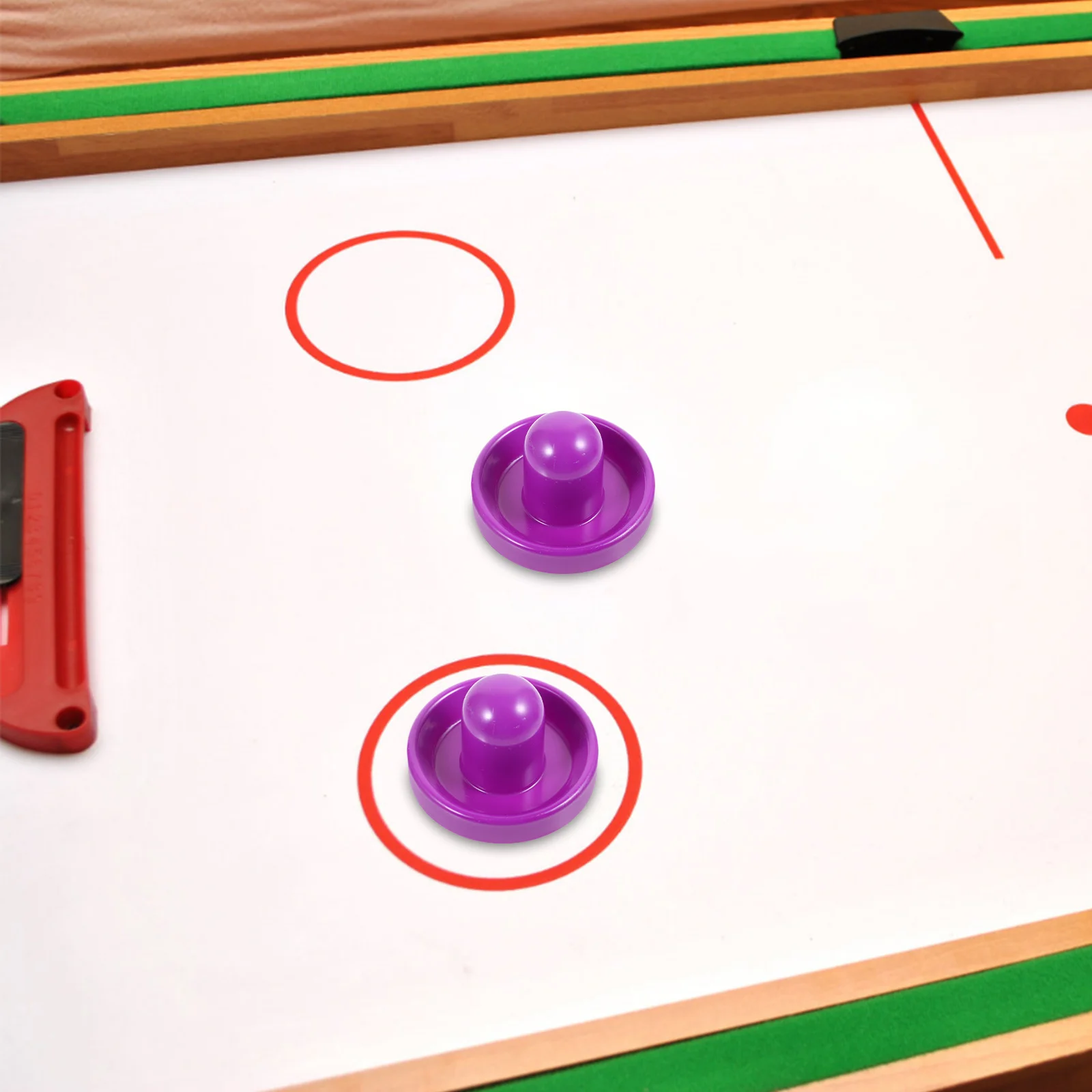 

1 Set Ice Hockey Pucks Pusher Mini Tabletop Replacement Plastic Puck Paddle For Party Carnival Theme Park Use Hockey Accessories