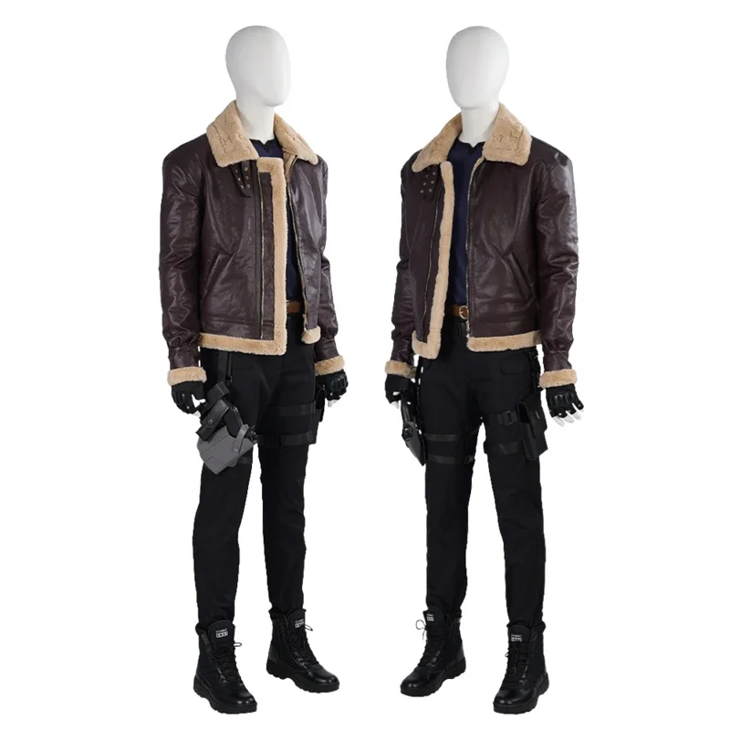 Miłosna rodzinna gra Resident 4 Cosplay Evil kostium Casual Streetshirt dla mężczyzny Leon Halloween strój męski 2025 nowość
