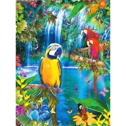 Meian Bird Parrot Animal fai da te ricamo a punto croce 11CT kit artigianato ricamo Set tela stampata filo di cotone casa all'ingrosso