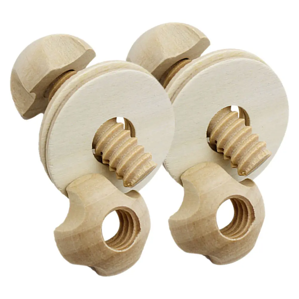 2Pcs Premium Wooden Screws Detachable Adjustable for Pet Cage DIY Woodcraft Projects Fine Workmanship Uniform Stress Deep Thread