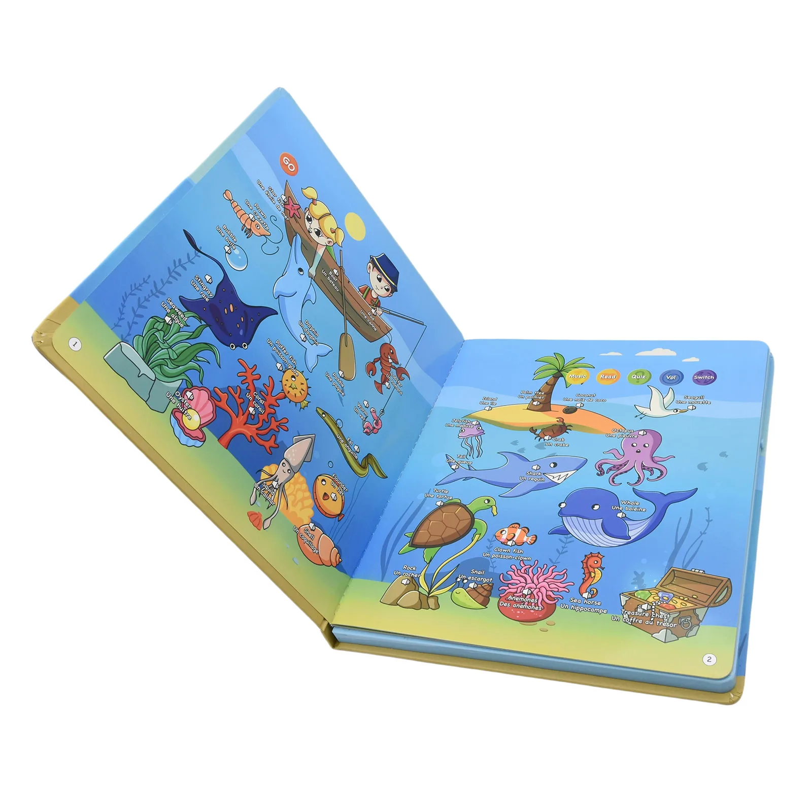 Educational Toy Sound French English Bilingual Learning Machine Touch Electronic Books France Kids E Book Talking Book Toy Gift