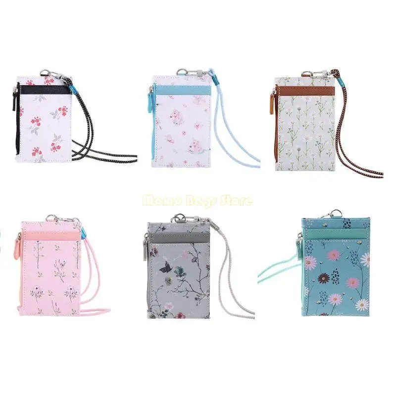 x90d 휴대용 가죽 카드 신용 지갑 배지 홀더 코인 포켓 지갑