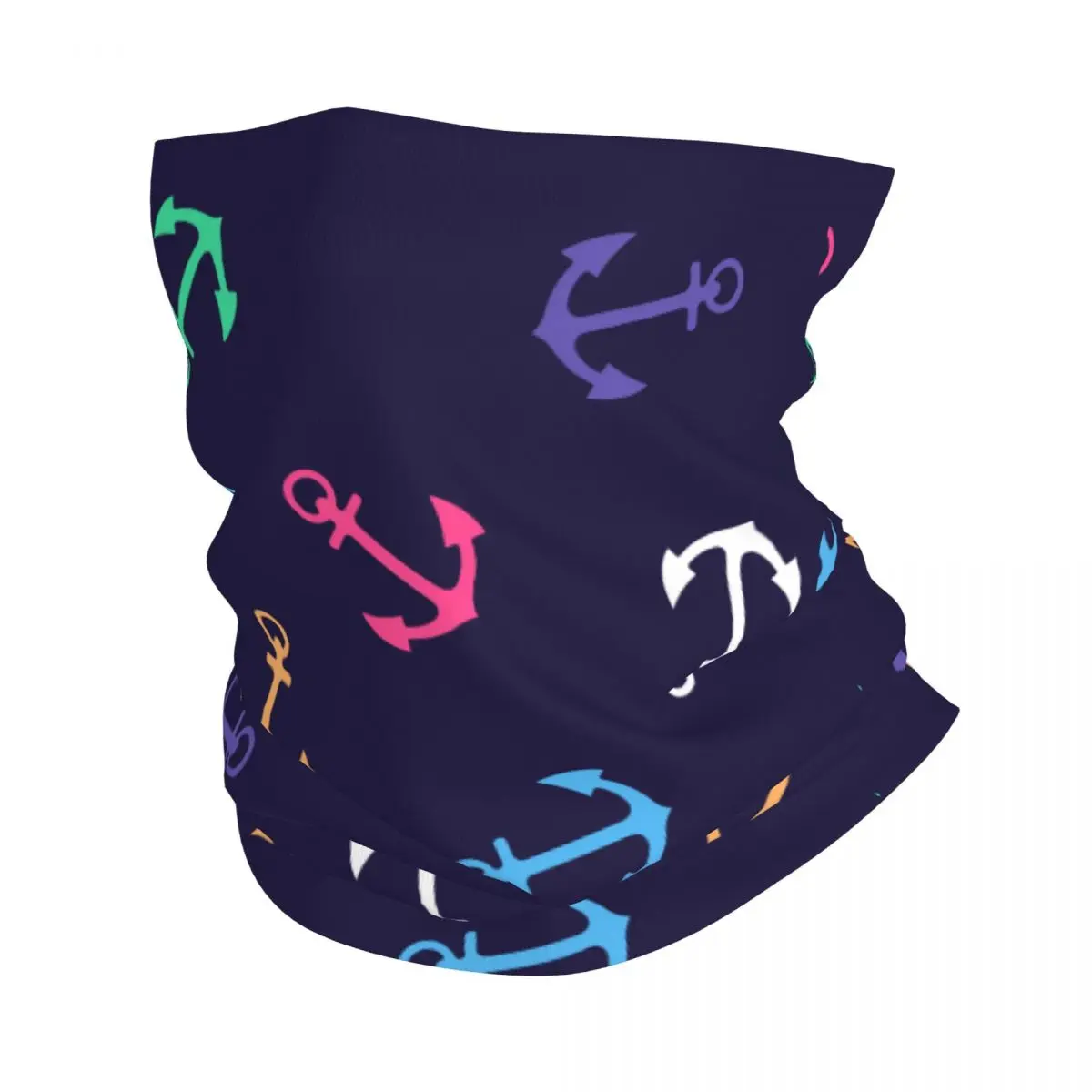 Colorful Anchor Navy Bandana Neck Gaiter Balaclavas Face Mask Scarf Multi-use Headband Outdoor Sports for Men Women All Season