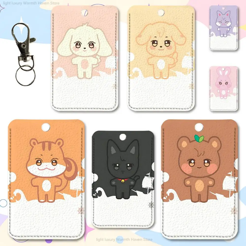 

Cartoon Cute A-ANITEEZS-S Holder Keychain For Work Card Bank Business Holder Student Card Protective Case Bus Card